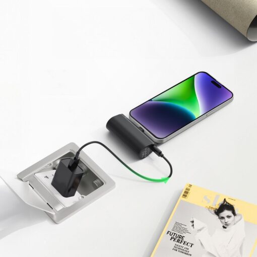Power Bank 5000 mAh für Iphone mit integriertem Anschluss – Bild 2