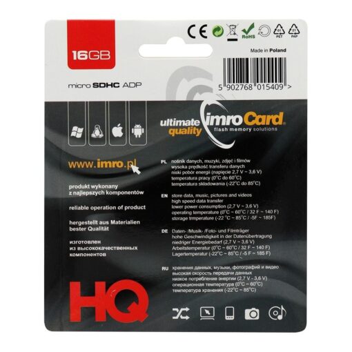 Speicherkarte Micro SD 16GB mit SD Adapter, high speed – Bild 2