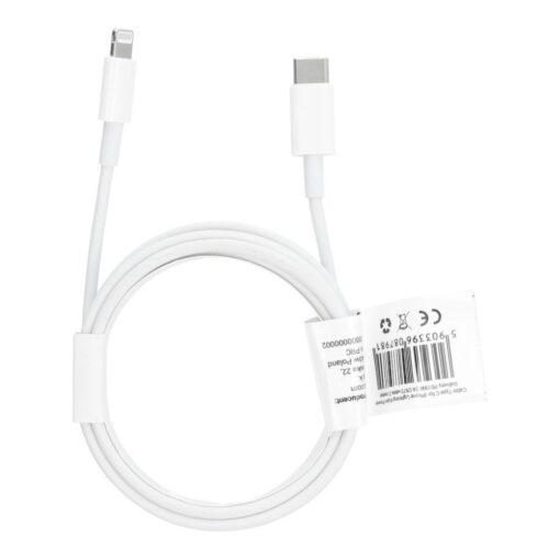 Kabel Typ C für iPhone Lightning 8-pin Power Delivery PD18W 2A C973 weiß 2 Meter