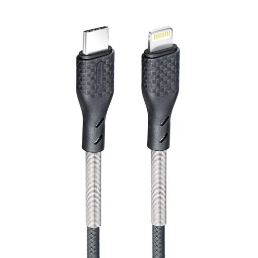FORCELL Carbon Kabel Typ C zu iPhone Lightning 8-pin Power Delivery PD27W CB-01C schwarz 1 Meter – Bild 3