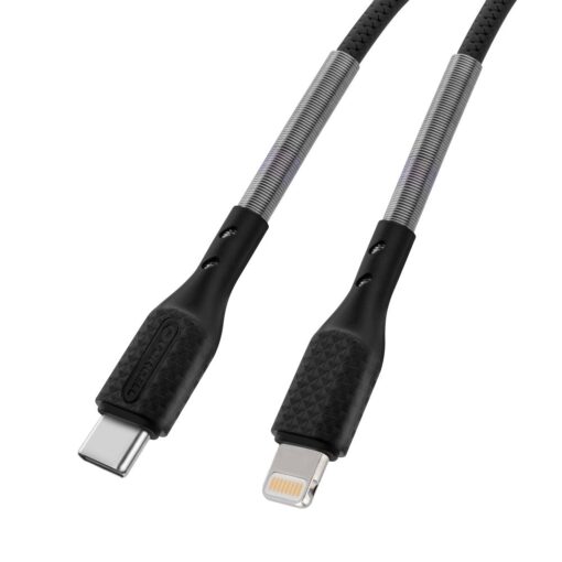 FORCELL Carbon Kabel Typ C zu iPhone Lightning 8-pin Power Delivery PD27W CB-01C schwarz 1 Meter – Bild 5