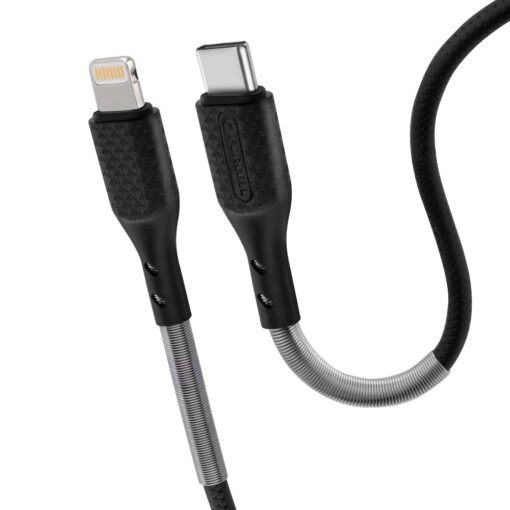 FORCELL Carbon Kabel Typ C zu iPhone Lightning 8-pin Power Delivery PD27W CB-01C schwarz 1 Meter – Bild 7