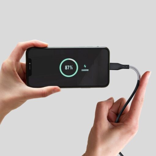 FORCELL Carbon Kabel Typ C zu iPhone Lightning 8-pin Power Delivery PD27W CB-01C schwarz 1 Meter – Bild 10