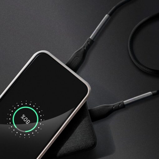 FORCELL Carbon Kabel Typ C zu iPhone Lightning 8-pin Power Delivery PD27W CB-01C schwarz 1 Meter – Bild 13