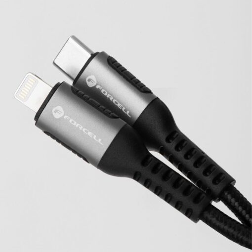 FORCELL F-ENERGY C259 Kabel Typ C zu Lightning PD 3A 27W Cafule 1.2 m schwarz – Bild 10