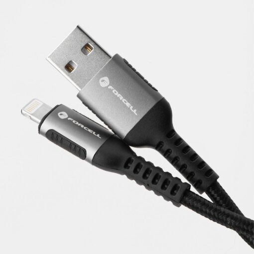 FORCELL F-ENERGY C257 cable USB A to Lightning 2,4A 12W Cafule 2 m black – Bild 10