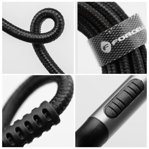 FORCELL F-ENERGY C257 cable USB A to Lightning 2,4A 12W Cafule 2 m black – Bild 11