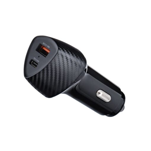 KFZ - Ladegerät FORCELL CARBON Typ C 3.0 PD20W + USB QC3.0 18W 5A CC50-1A1C schwarz (Total 38W) – Bild 8