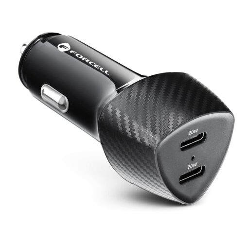 KFZ - Ladegerät FORCELL CARBON Typ C 3.0 PD20W + Typ C 3.0 PD20W CC50-2C schwarz (Total 40W) – Bild 8