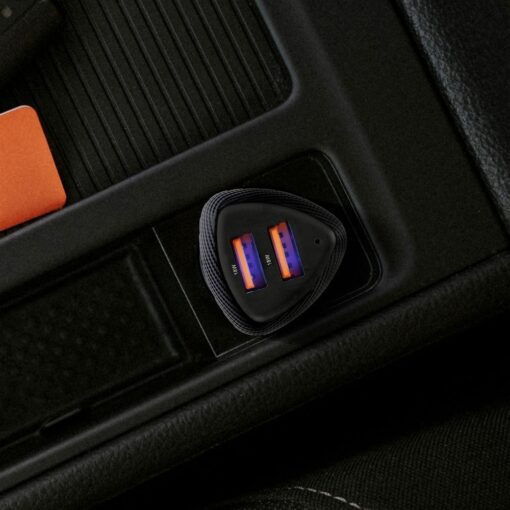 KFZ - Ladegerät FORCELL CARBON USB QC 3.0 18W + USB QC 3.0 18W CC50-2A36W schwarz (Total 36W) – Bild 3