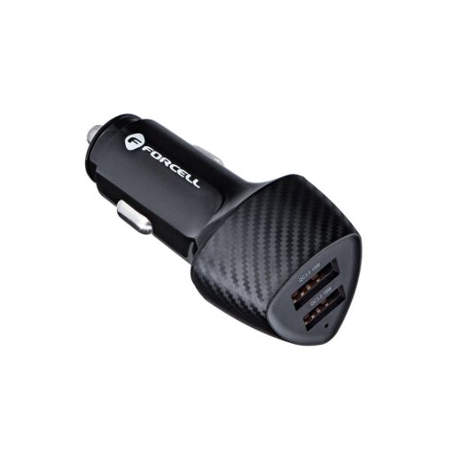 KFZ - Ladegerät FORCELL CARBON USB QC 3.0 18W + USB QC 3.0 18W CC50-2A36W schwarz (Total 36W) – Bild 9