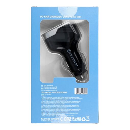 Autoladegerät 2x USB QC 3.0 + 2x Typ C PD CC53-2A2C (insgesamt 120W) – Bild 5