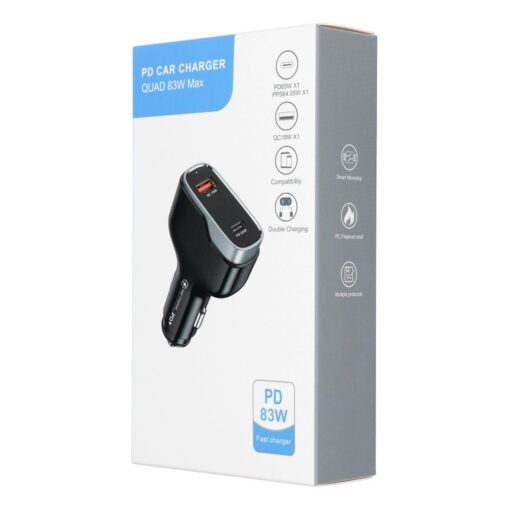 USB QC 3.0 18W + Typ C PD 65W Autoladegerät CC53-1A1C (insgesamt 83W) – Bild 4