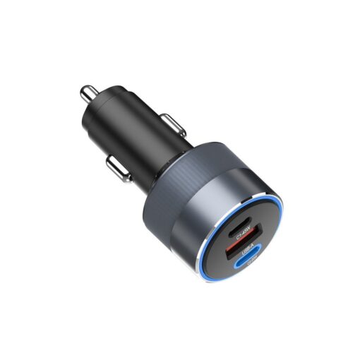 FORCELL F-ENERGY Alu Autoladegerät 2 x Typ C + USB A PD QC4.0 SFC2.0 4.5A 65W grau – Bild 6