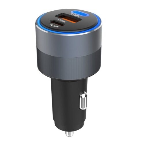 FORCELL F-ENERGY Alu Autoladegerät 2 x Typ C + USB A PD QC4.0 SFC2.0 3A 85W grau – Bild 7