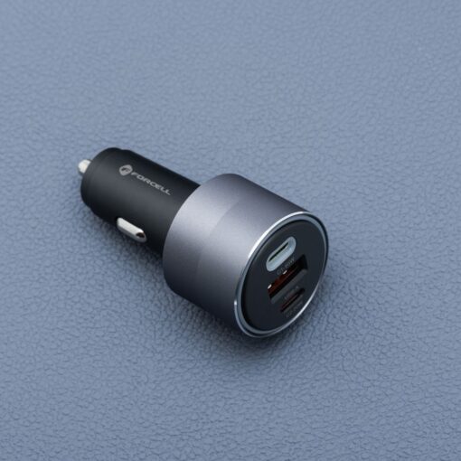 FORCELL F-ENERGY Alu Autoladegerät 2 x Typ C + USB A PD QC4.0 SFC2.0 3A 85W grau – Bild 15