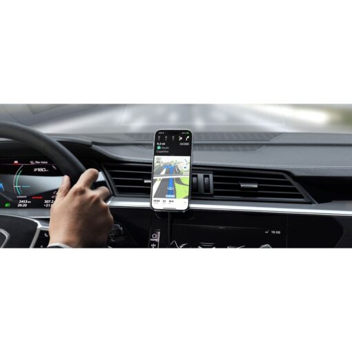 SATECHI magnetic car holder for air vent with wireless chargibg compatible with MagSafe Qi2 15W ST-Q2CCM space gray – Bild 11