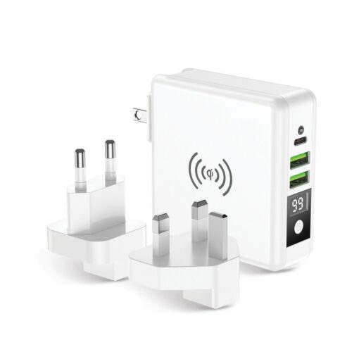 Forcell F-Energy Multifunktionsladegerät 4in1 15W mit USB/USB typ C, Power Bankiem 8000mAh und kabelloses Laden – Bild 3