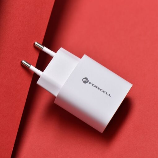 Forcell Netz-Ladegerät - 3A 30W mit zwei Anschlüssen: USB Typ C und USB A mit PD und QC 4.0 Aufladung – Bild 11