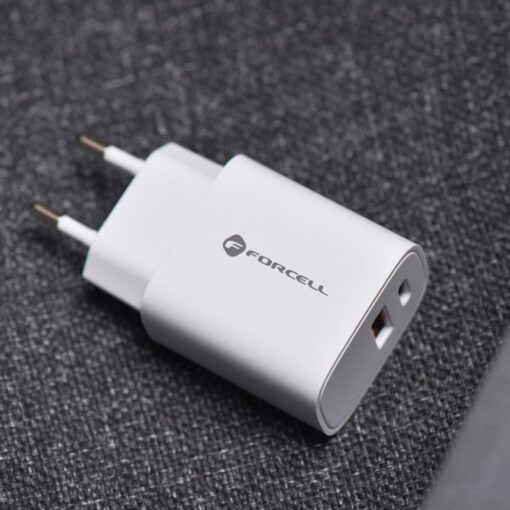 Forcell Netz-Ladegerät - 3A 30W mit zwei Anschlüssen: USB Typ C und USB A mit PD und QC 4.0 Aufladung – Bild 13