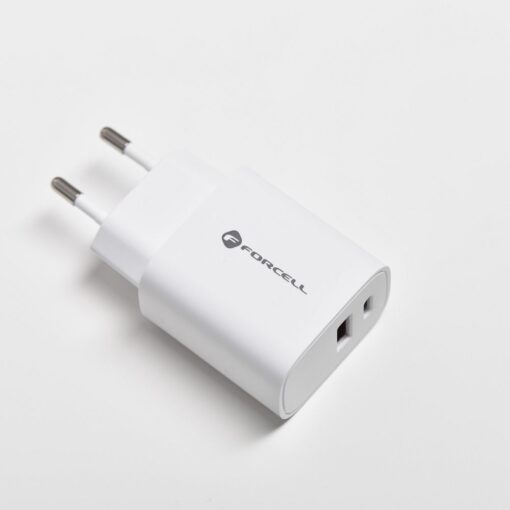 Forcell Netz-Ladegerät - 3A 30W mit zwei Anschlüssen: USB Typ C und USB A mit PD und QC 4.0 Aufladung – Bild 14