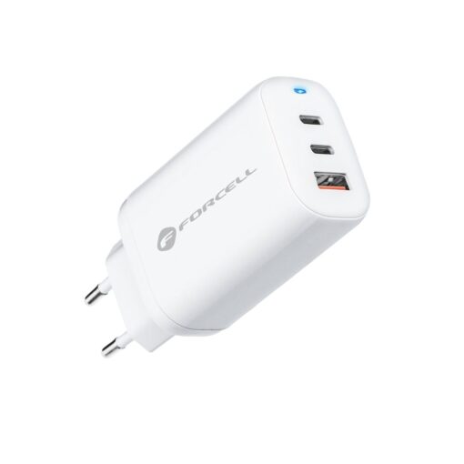 Forcell GaN 65W Netz-Ladegerät mit 2x USB Typ C und 1x USB A - 3A Anschlüsse mit PD und QC 4.0 Ladefunktion – Bild 5