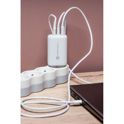 Forcell GaN 65W Netz-Ladegerät mit 2x USB Typ C und 1x USB A - 3A Anschlüsse mit PD und QC 4.0 Ladefunktion – Bild 10