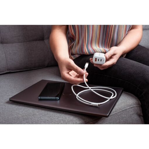 Forcell GaN 65W Netz-Ladegerät mit 2x USB Typ C und 1x USB A - 3A Anschlüsse mit PD und QC 4.0 Ladefunktion – Bild 14