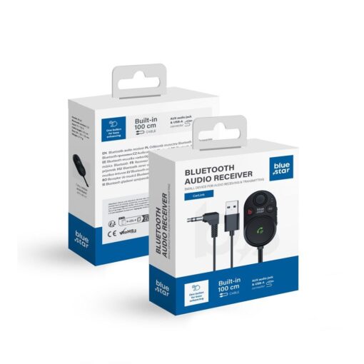 BLUE STAR 2-in-1 CarLink BT62 Bluetooth Sender schwarz