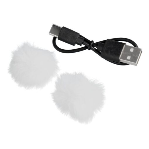 Wireless lavalier microphone Type C double with long hair (2 in set) K1 white – Bild 6