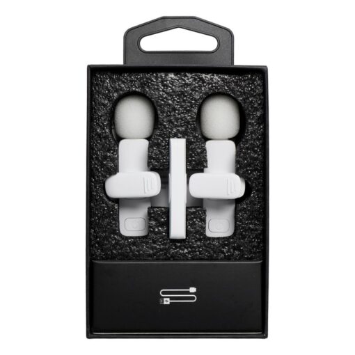 Wireless lavalier microphone Type C double (2 in set) K1 white – Bild 3