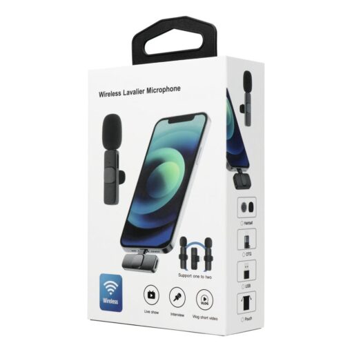 Wireless lavalier microphone Type C double (2 in set) K1 white – Bild 4
