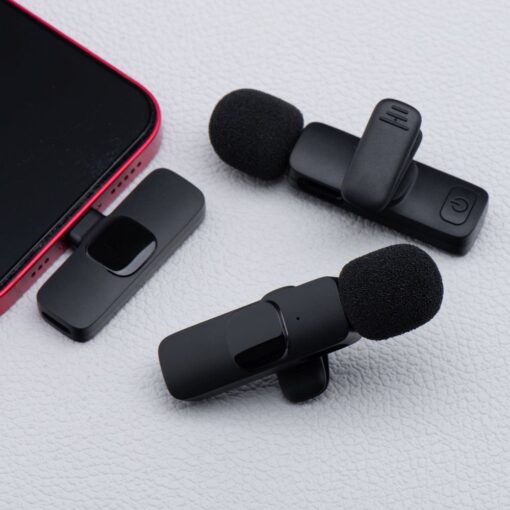 Wireless lavalier microphone Type C double (2 in set) K1 black – Bild 3