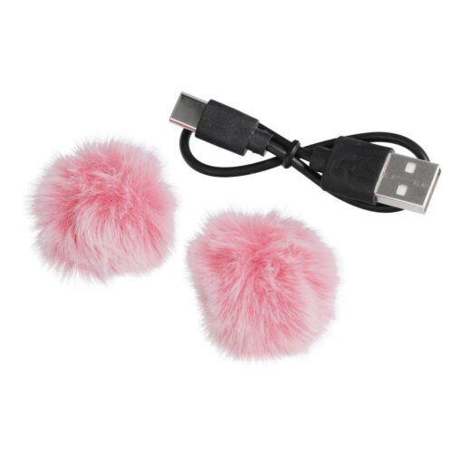 Wireless lavalier microphone Type C double with long hair (2 in set) K1 pink – Bild 4