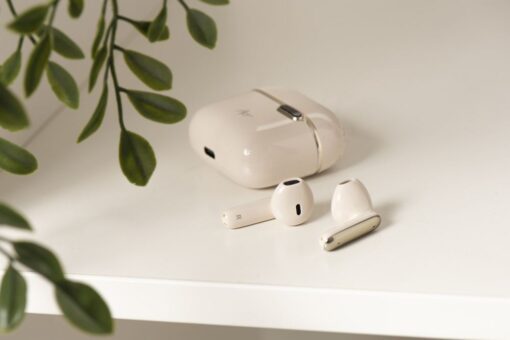 Kabellose / bluetooth Stereo Kopfhörer TWS ART AP-TW-B4W + Dockingstation mit Typ C Anschluss weiß – Bild 11