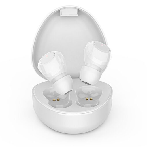 Kabellose / bluetoothfähige Stereo-Kopfhörer TWS M9 + Dockingstation weiß – Bild 3