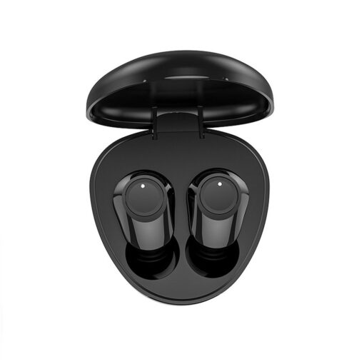 Kabellose / bluetoothfähige Stereo-Kopfhörer TWS M9 + Dockingstation schwarz – Bild 4