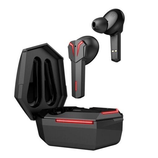 Kabellose / bluetooth Stereo Kopfhörer TWS ART AP-TW-G10 GAMING + Dockingstation mit Typ C Anschluss schwarz
