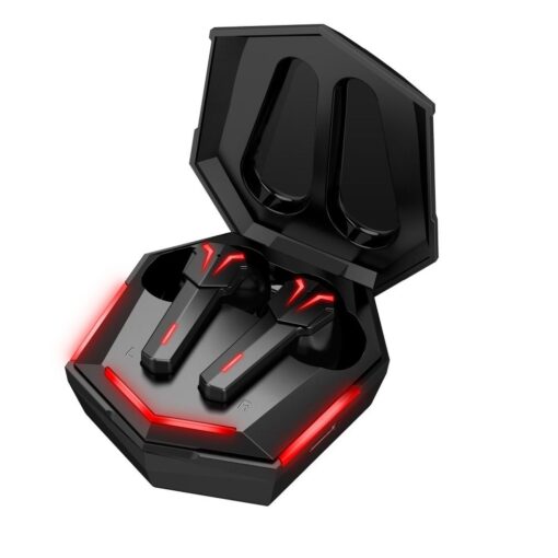 Kabellose / bluetooth Stereo Kopfhörer TWS ART AP-TW-G10 GAMING + Dockingstation mit Typ C Anschluss schwarz – Bild 3