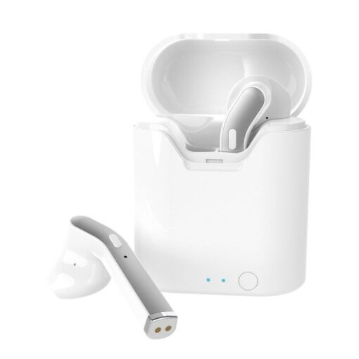 ART wireless earphones bluetooth TWS + docking station Micro USB AP-TW-B2 white silver – Bild 4