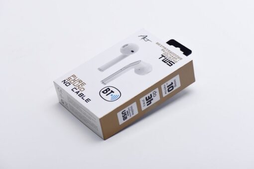 ART wireless earphones bluetooth TWS + docking station Micro USB AP-TW-B2 white silver – Bild 15