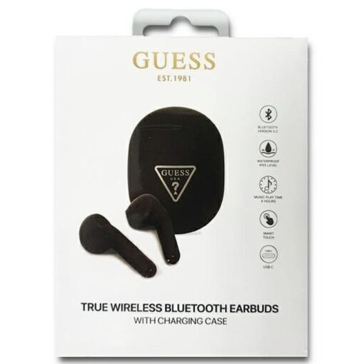 GUESS wireless earphones bluetooth TWS + docking station GUTWST82TRK (Triangle Logo) black – Bild 4