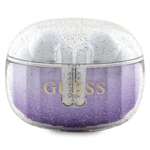 GUESS wireless earphones bluetooth TWS + docking station GUTWSHDGKEEU (Glitter gradient) purple – Bild 3