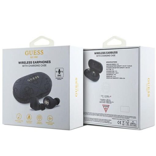 GUESS wireless earphones bluetooth TWS ENC + docking station GUTWSP4EGK (4G Metal) black – Bild 7
