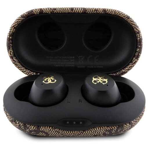 GUESS wireless earphones bluetooth + docking station TWS ENC GUTWSP4EGW (4G Metal) brown – Bild 5