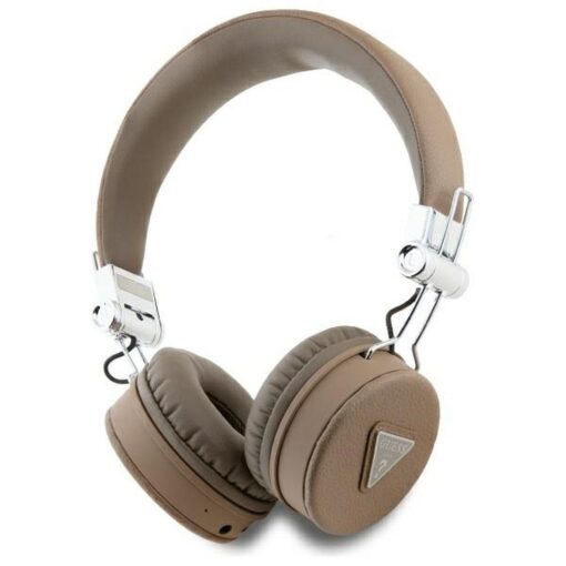 GUESS wireless headphones bluetooth ENC GUBH70PGTSPSW (Grained Classic Round Shape) brown