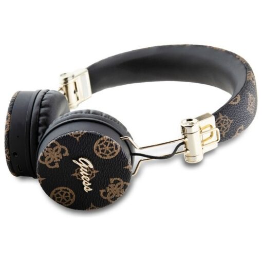 GUESS wireless headphones bluetooth ENC GUBH70EPOSMK (PU Peony Script Round Shape) black – Bild 3