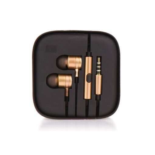 Earphones stereo Android box MI metal gold