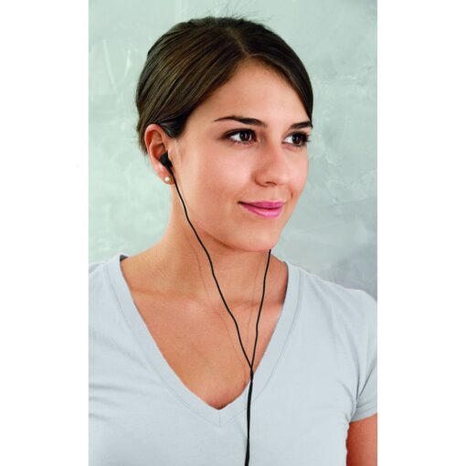 THOMSON wire earphones Jack 3,5 mm with microphone EAR3005BK black – Bild 3