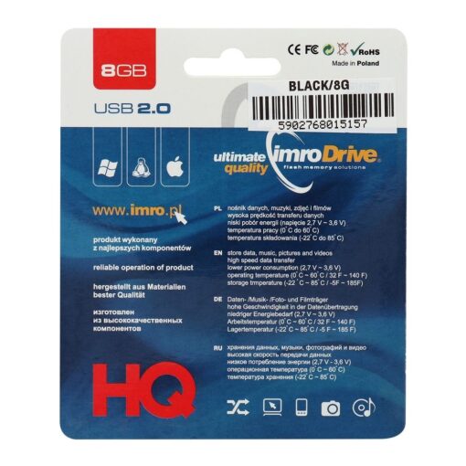 USB-STICK Imro Black 8 GB – Bild 3